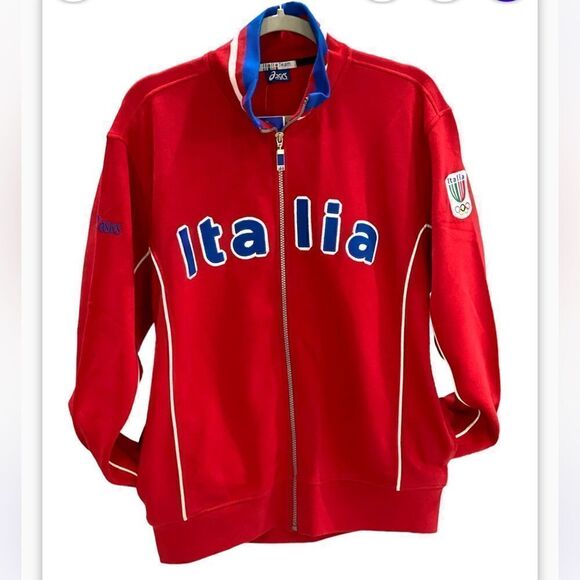 Asics  Zip Lunga Jacket The Origin 2006 Italia  Official XX Olympic NWT Size L - Picture 1 of 17
